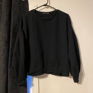 Dynamite black balloon sleeve sweatshirt
